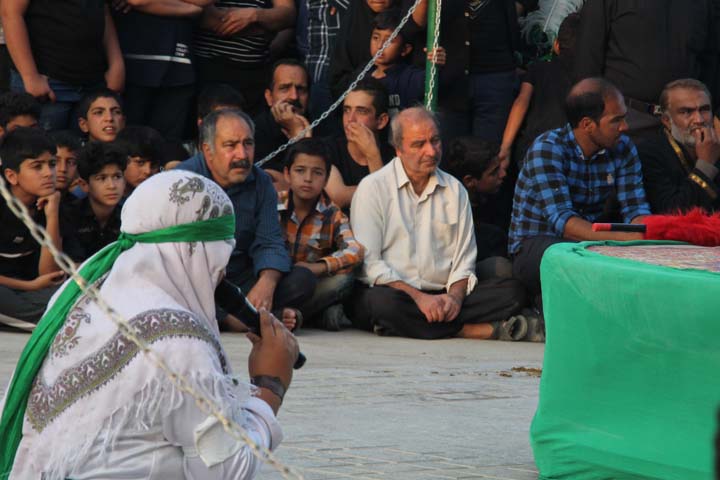 مراسم تعزیه خوانی در امامزاده سید صدرالدین قنبر میبد